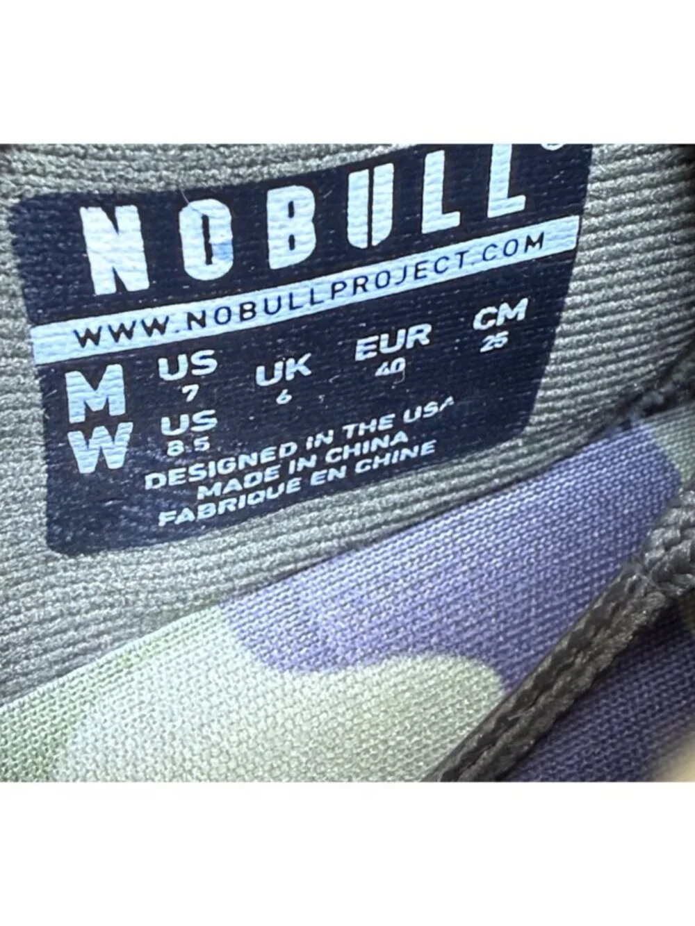 No Bull Outwork Trainers/Athletic Shoes Green Camo/Gum Mens 7/Womans8.5 Worn 1X